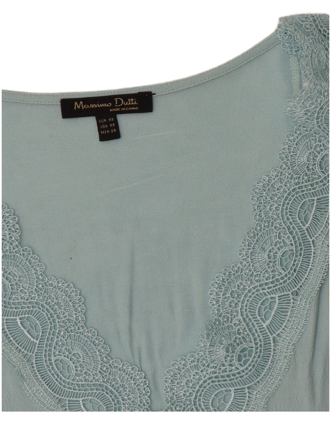 Massimo Dutti Damen ärmelloses Blusenoberteil UK 6 XS Blau