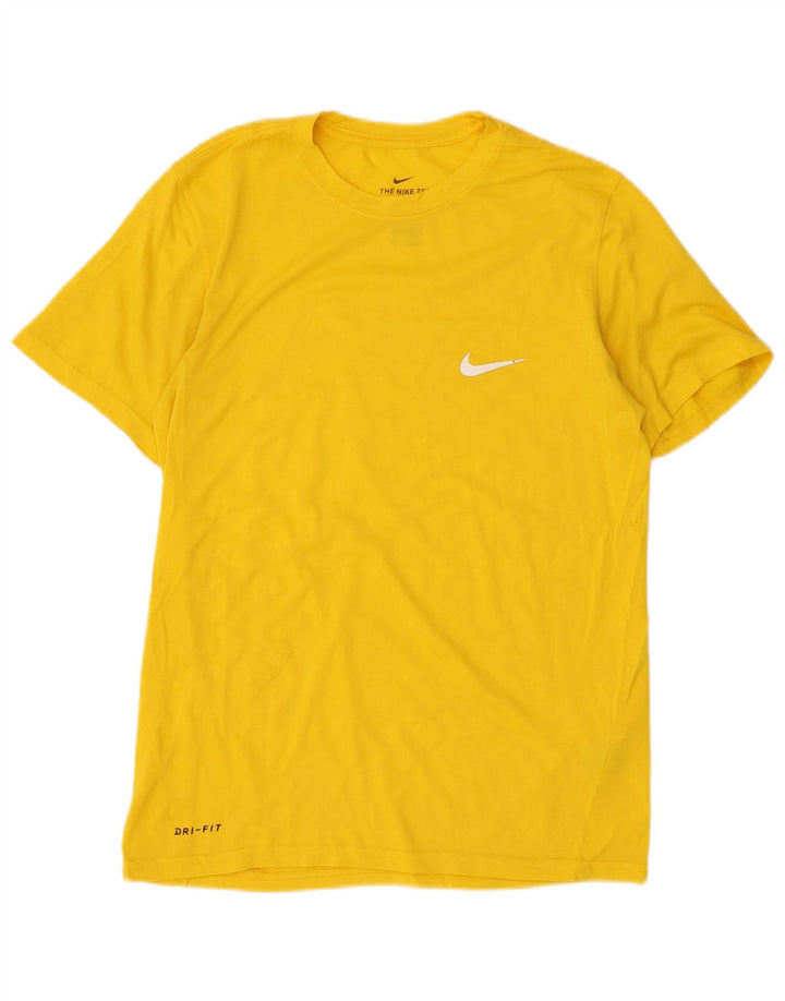 Nike Herren Dri Fit T-Shirt Top Small Gelb Polyester