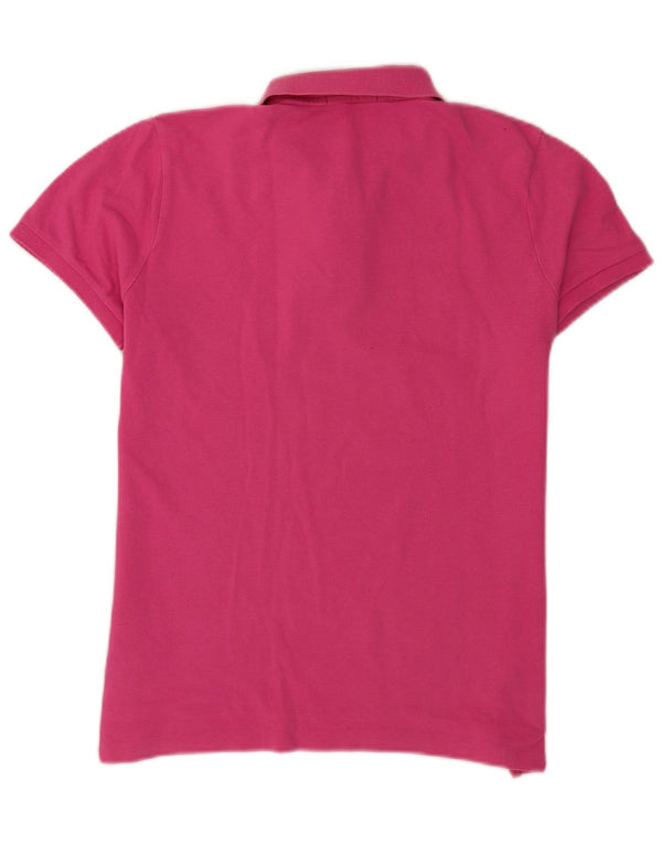 Ralph Lauren Damen Skinny Poloshirt UK 16 Large Rosa Baumwolle