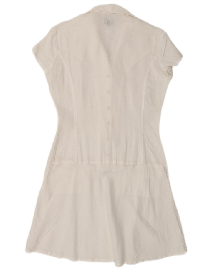 Calvin Klein Jeans Damen A-Linien-Kleid UK 14 Mittelweiß