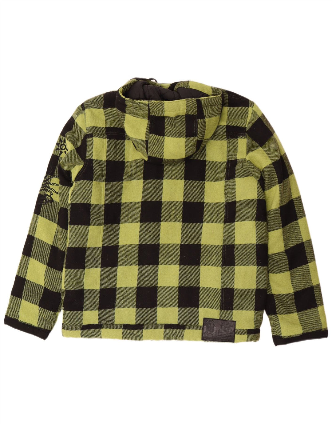 Scorpion Bay Herren-Windbreaker-Jacke mit Grafik, Gr. 40, großes grünes Gingham-Muster