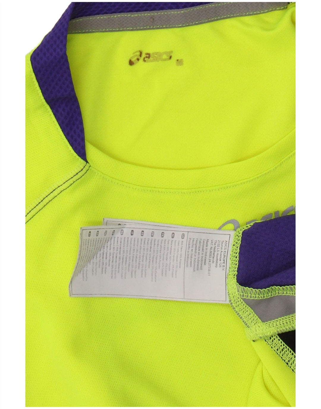ASICS Herren-Weste, Oberteil, klein, gelbes Farbblock-Polyester