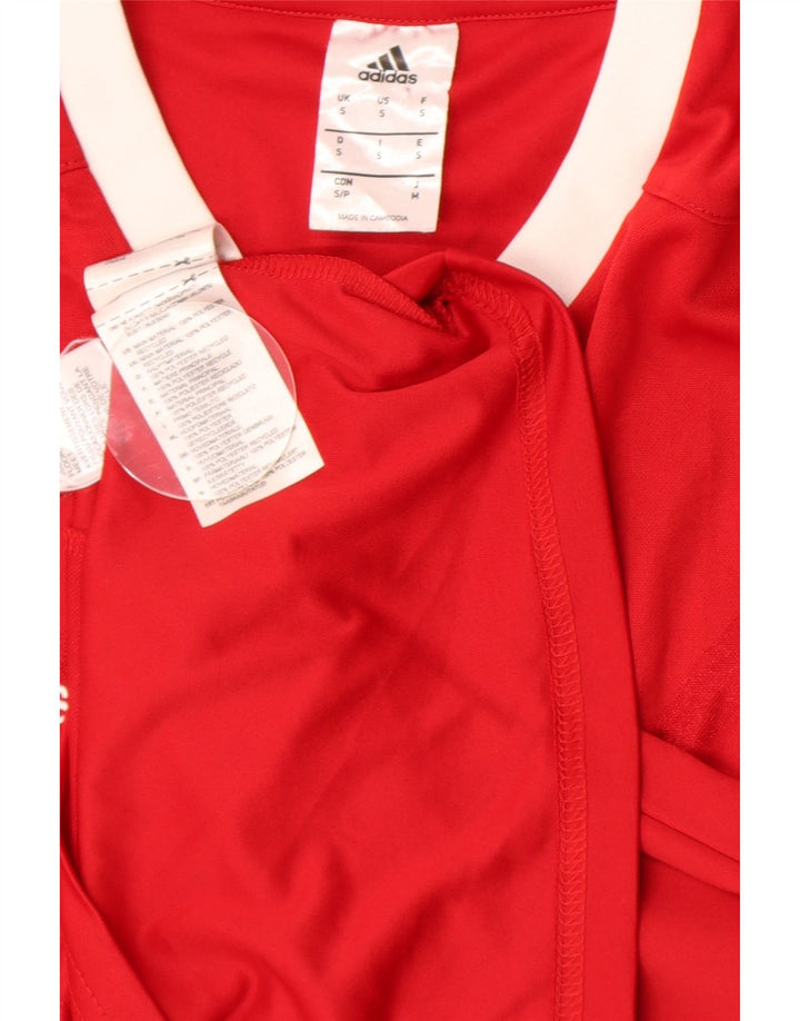 ADIDAS Herren Climalite Top Langarm Klein Rot Polyester
