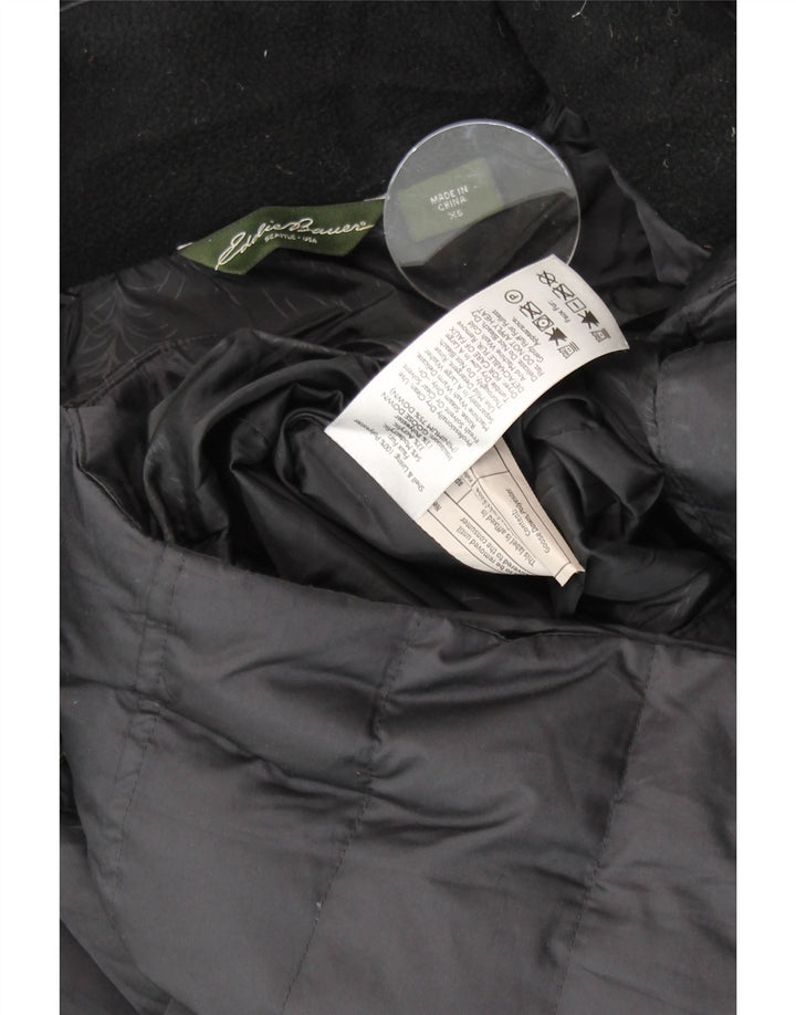 EDDIE BAUER Damen Übergroßer, wattierter Mantel mit Kapuze, UK 6, XS, Schwarz, Polyester