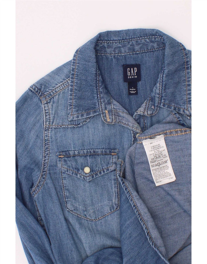 Gap Jeanshemd für Mädchen, 6–7 Jahre, Größe S, Blau, Baumwolle