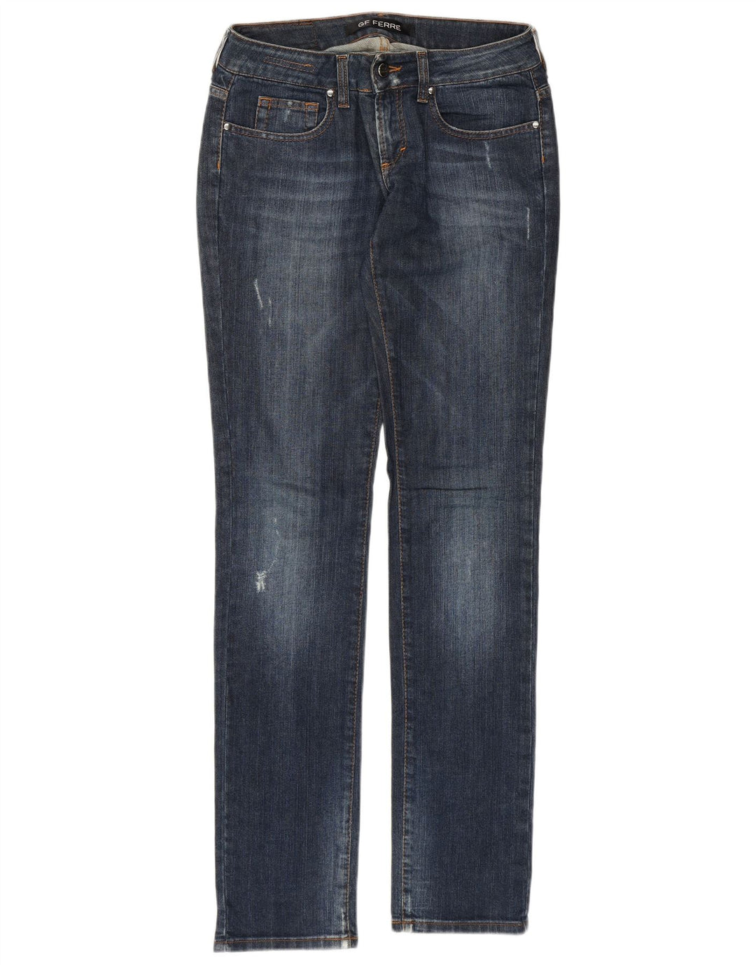 GF Ferre Damen-Jeans mit niedriger Taille, schmal, W30, L33, Blau