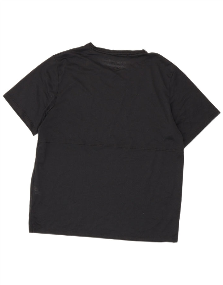 Nike Herren Dri Fit Lauf-T-Shirt, Größe L, Schwarz, Polyester