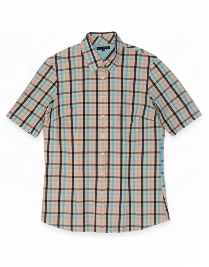Tommy Hilfiger Damen Kurzarmhemd US 8 Medium Mehrfarbig Gingham