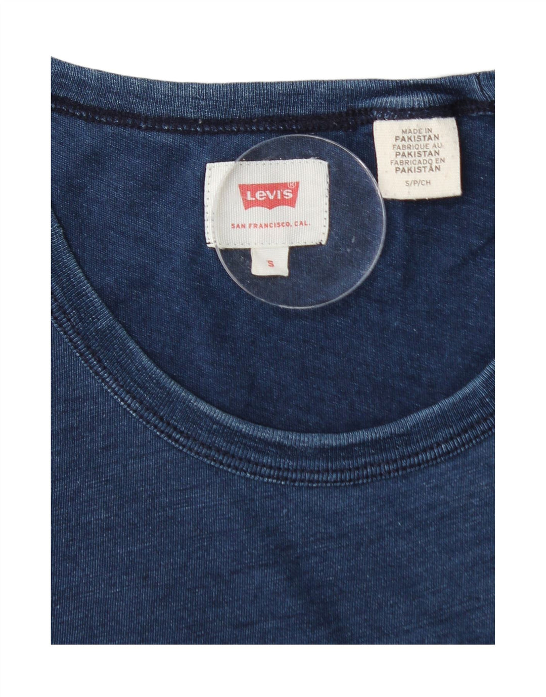 LEVI'S Mens T-Shirt Top Small Navy Blue Cotton