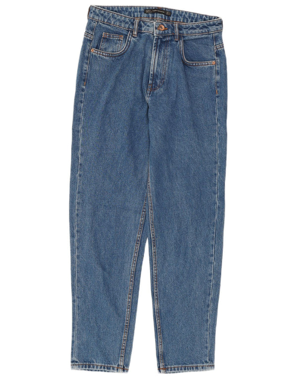 Zara Damen Trafaluc Tapered Jeans EU 36 XS W26 L27 Blau