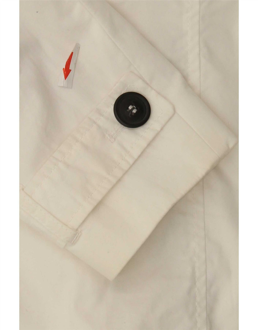 Marks & Spencer Damen Kurzer Trenchcoat UK 16 Large Weiße Baumwolle