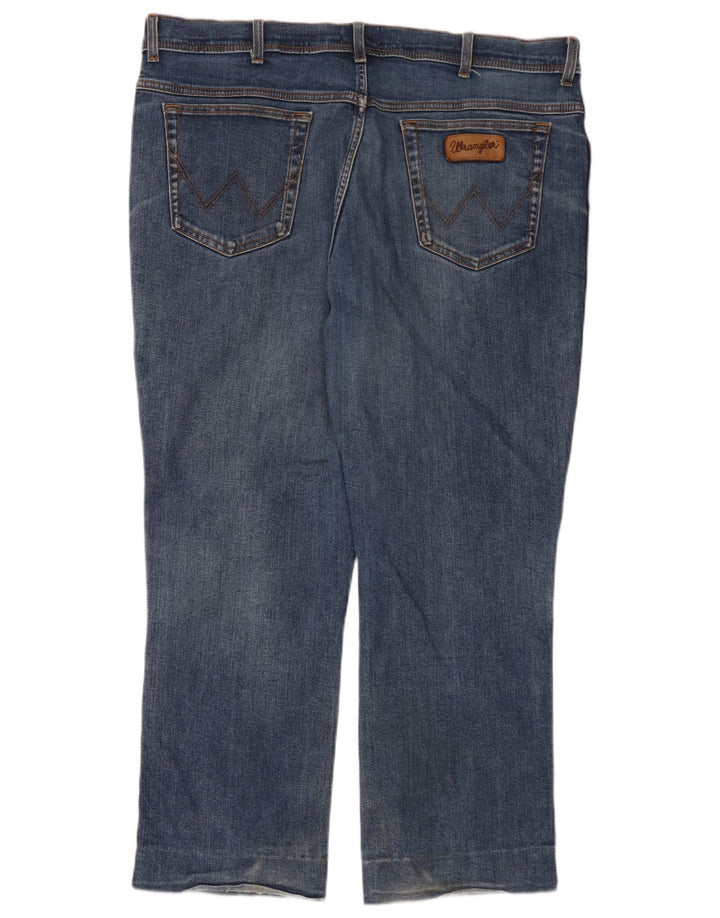 Wrangler Herren Texas Stretch Straight Jeans W42 L28 Blaue Baumwolle
