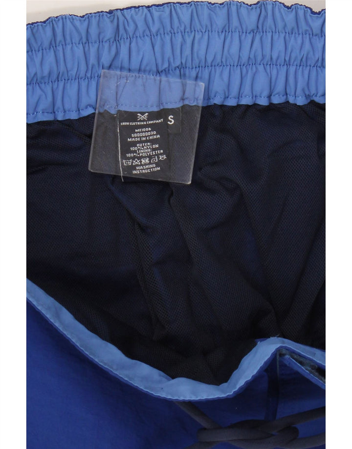 Crew Clothing Herren-Badeshorts, klein, blaues Colourblock-Nylon