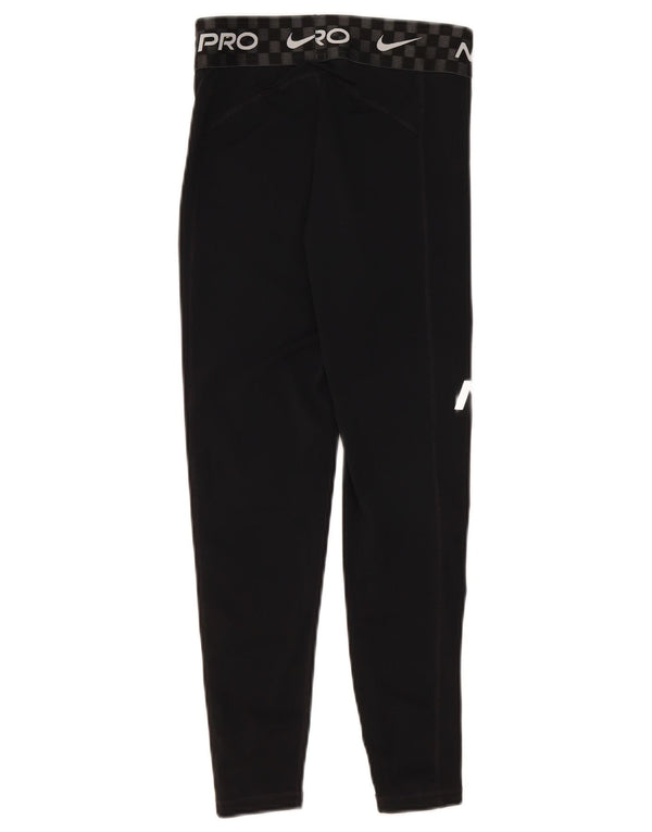 Nike Damen Dri Fit Graphic Crop Leggings UK 8 Small Schwarz