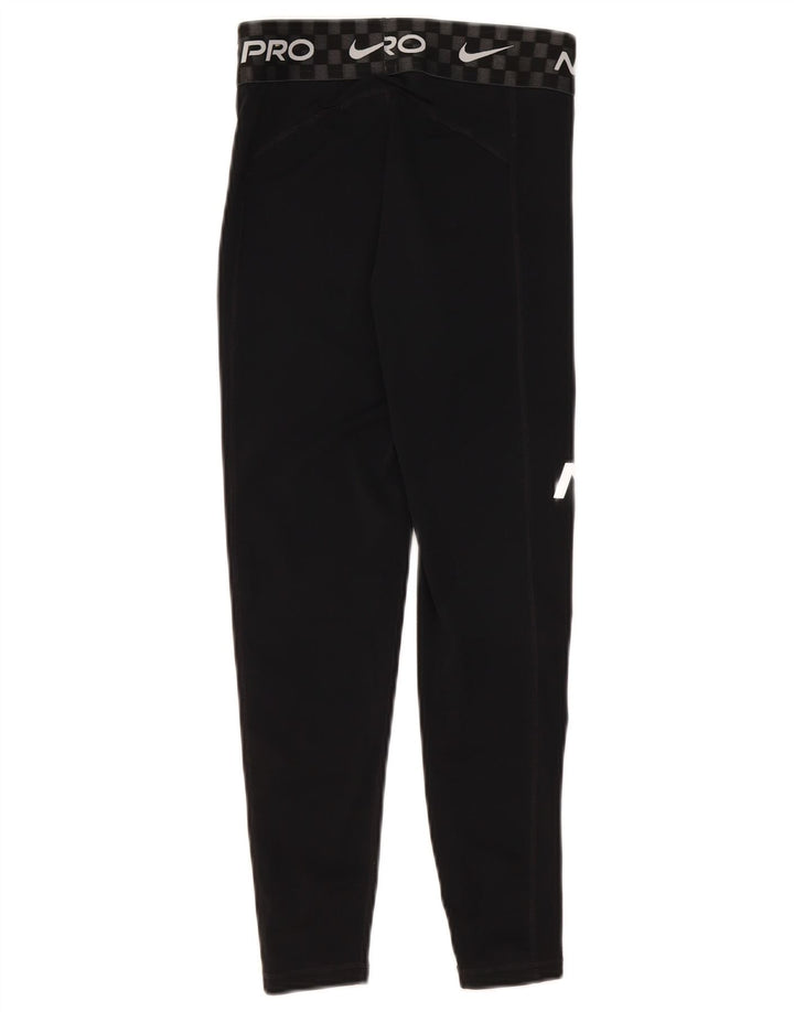 Nike Damen Dri Fit Graphic Crop Leggings UK 8 Small Schwarz