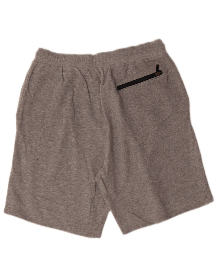 Zara Herren-Sportshorts, große grau gesprenkelte Baumwolle