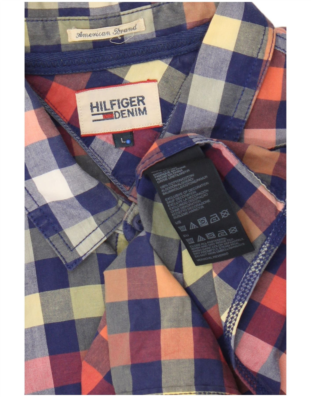 Tommy Hilfiger Herren-Kurzarmhemd, groß, mehrfarbig, kariert, Baumwolle