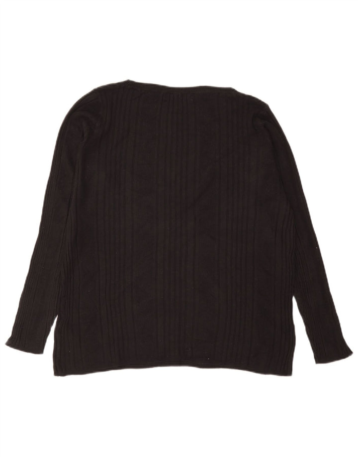 Marks & Spencer Damen Bluse Top UK 18 XL Schwarz Viskose