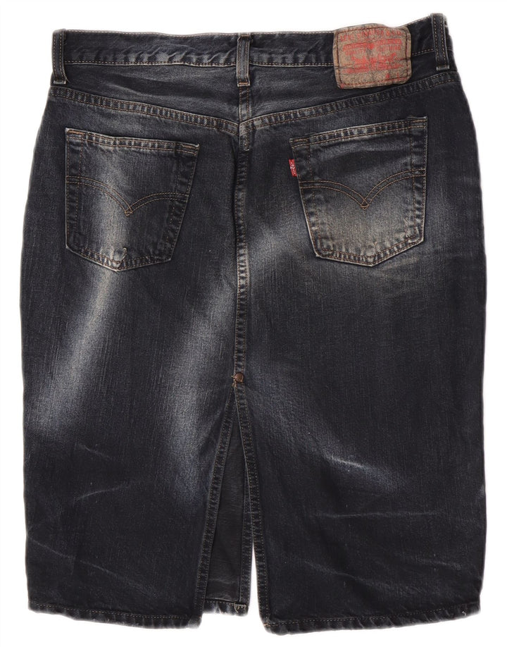 Levi's Damen-Jeansrock, Größe L, W32, Marineblau, Baumwolle