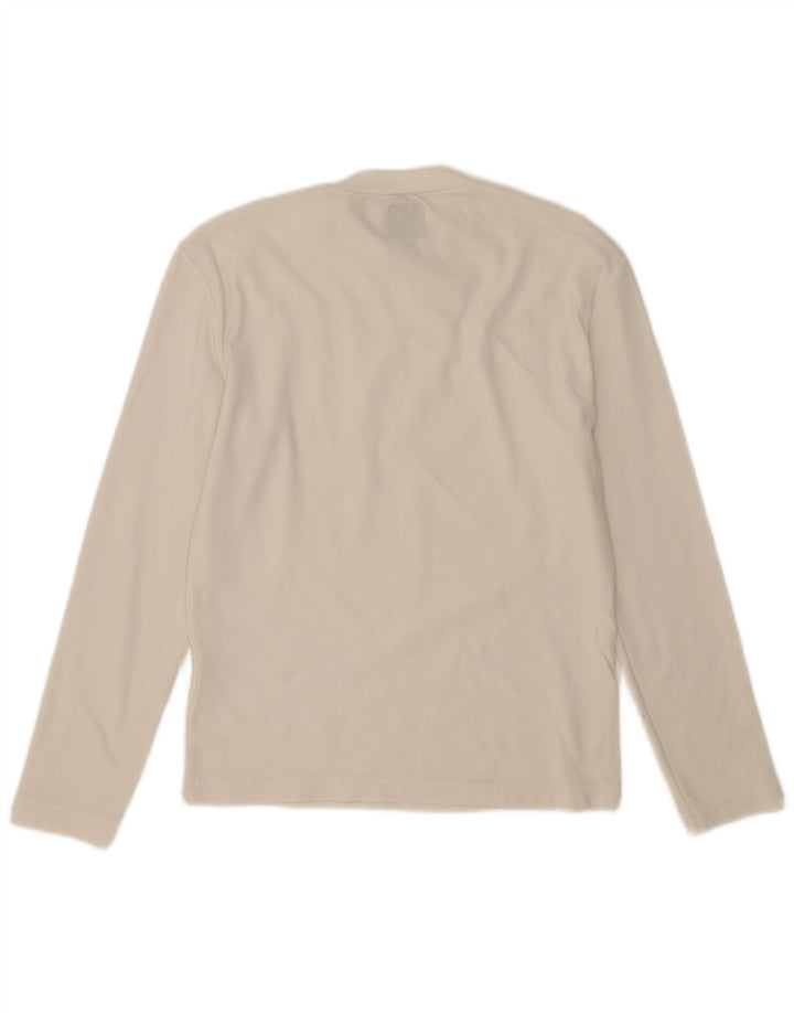 Energie Damen Top Langarm UK 12 Medium Weiß Polyamid