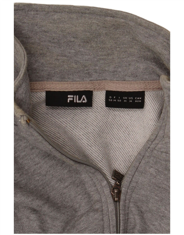 Fila Herren-Sweatshirt mit Reißverschluss am Hals, Mittelgrau