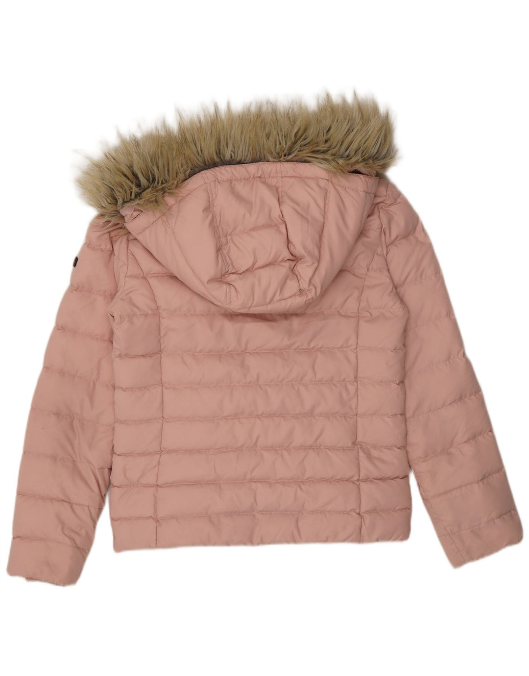 Tommy Hilfiger Damen-Jacke mit Kapuze, gepolstert, UK 10, Größe S, rosa, Polyester