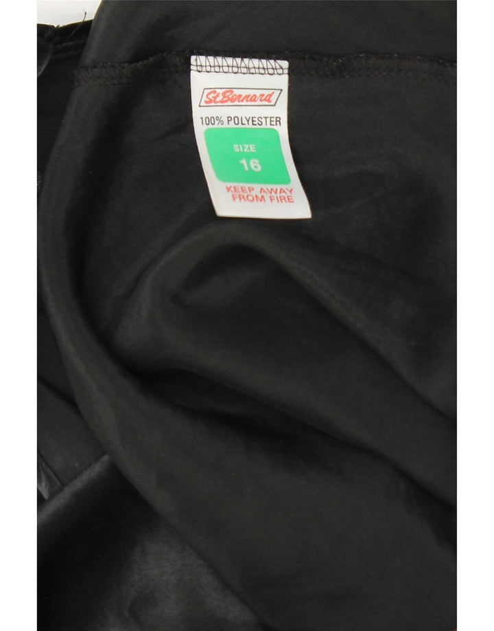 ST. BERNARD Damen Slip Dress UK 16 Large Schwarz Polyester