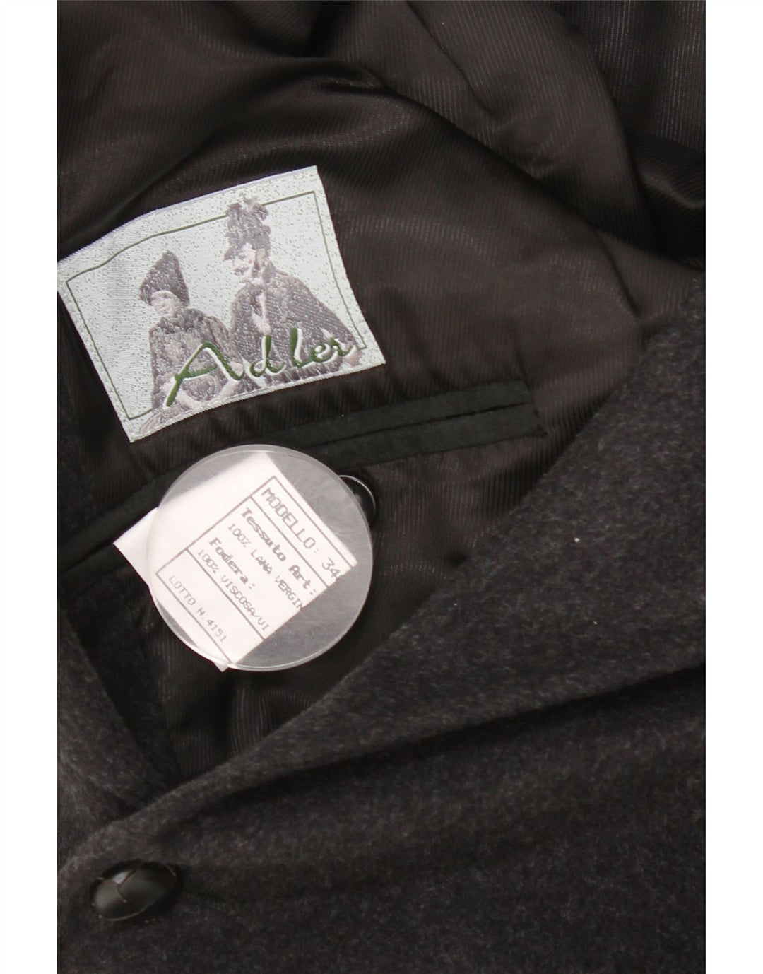 Adler Herren-Blazer mit 3 Knöpfen, EU 54, 2XL, graue Schurwolle