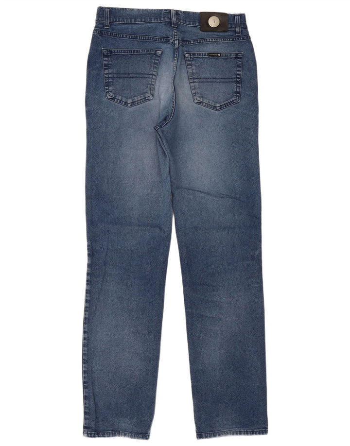 TRUSSARDI Herren Straight Jeans W33 L33 Blaue Baumwolle