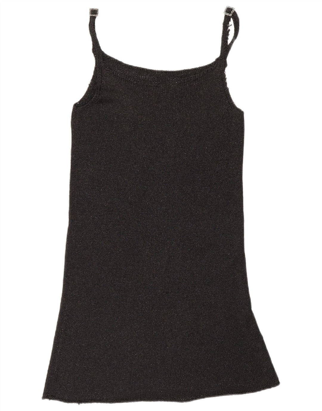 Benetton Damen Slip-Kleid UK 10 Small Schwarz