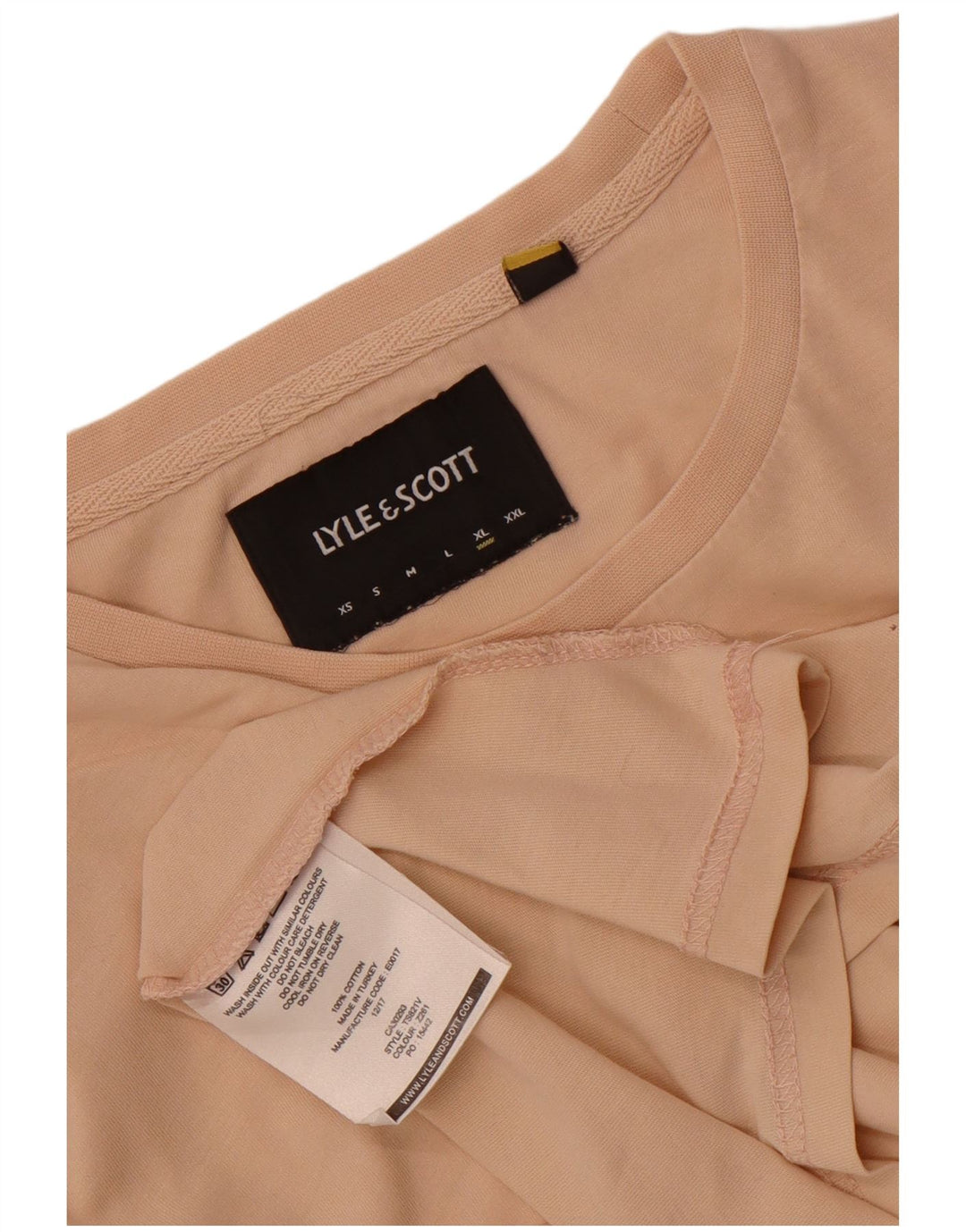 Lyle & Scott Herren T-Shirt Top XL Beige Baumwolle