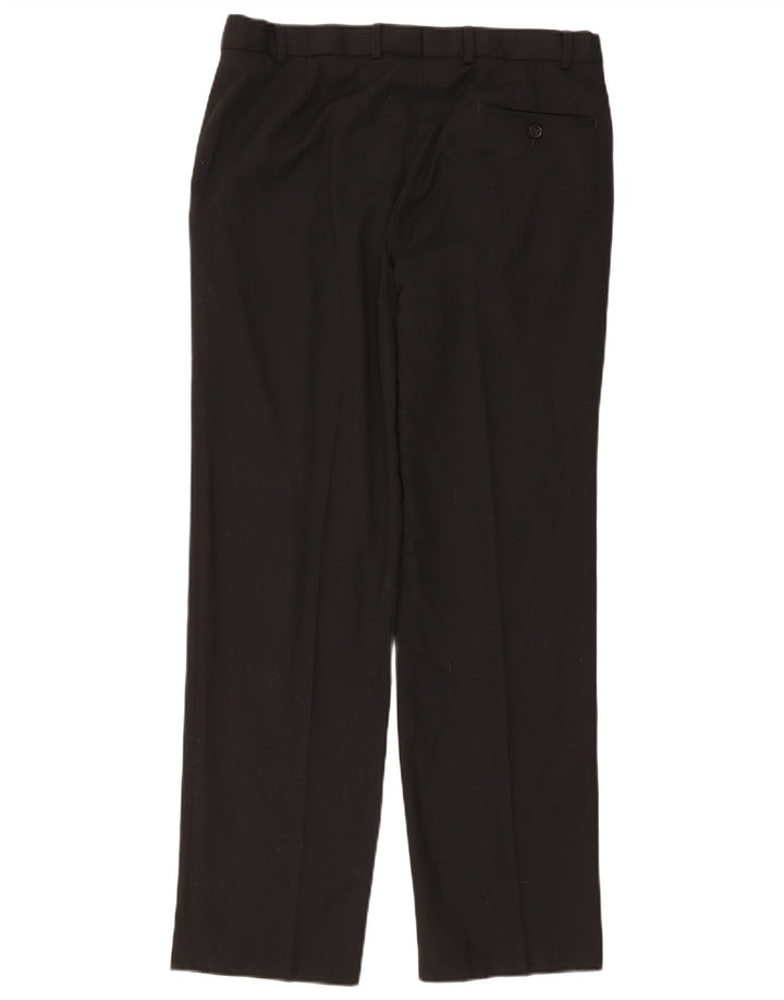 Gerade Herren-Anzughose von Marks & Spencer, W34, L33, Schwarz, Polyester