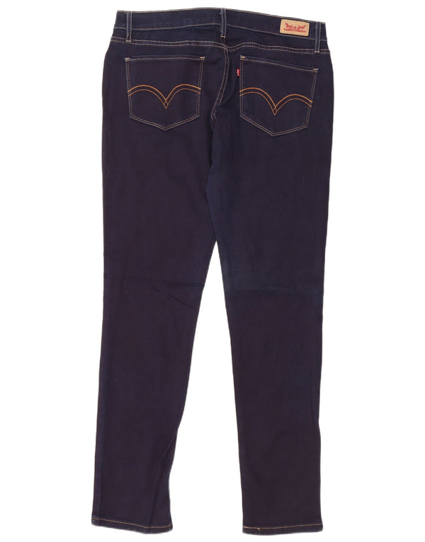Levi's Damen 524 Skinny Jeans US 11 Large W30 L32 Marineblau Baumwolle