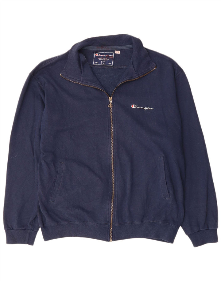 Champion Damen-Trainingsanzugoberteil, UK 16, Größe L, Marineblau, Baumwolle