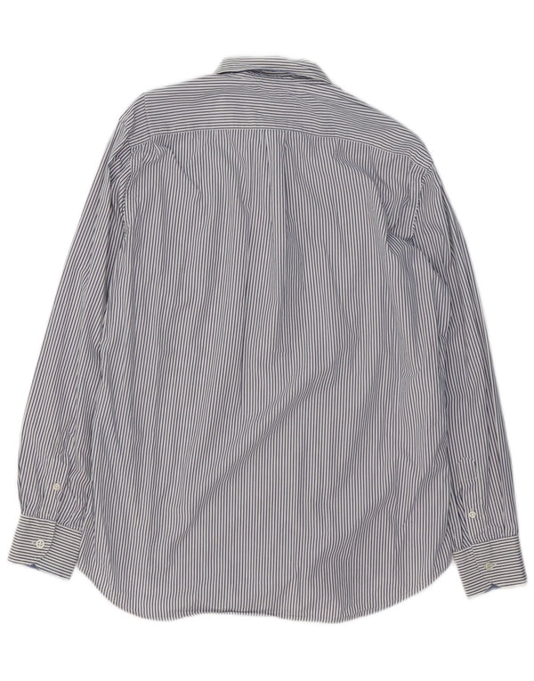 HARMONT & BLAINE Herren-Hemd mit normaler Passform, XL, blaue Nadelstreifen-Baumwolle