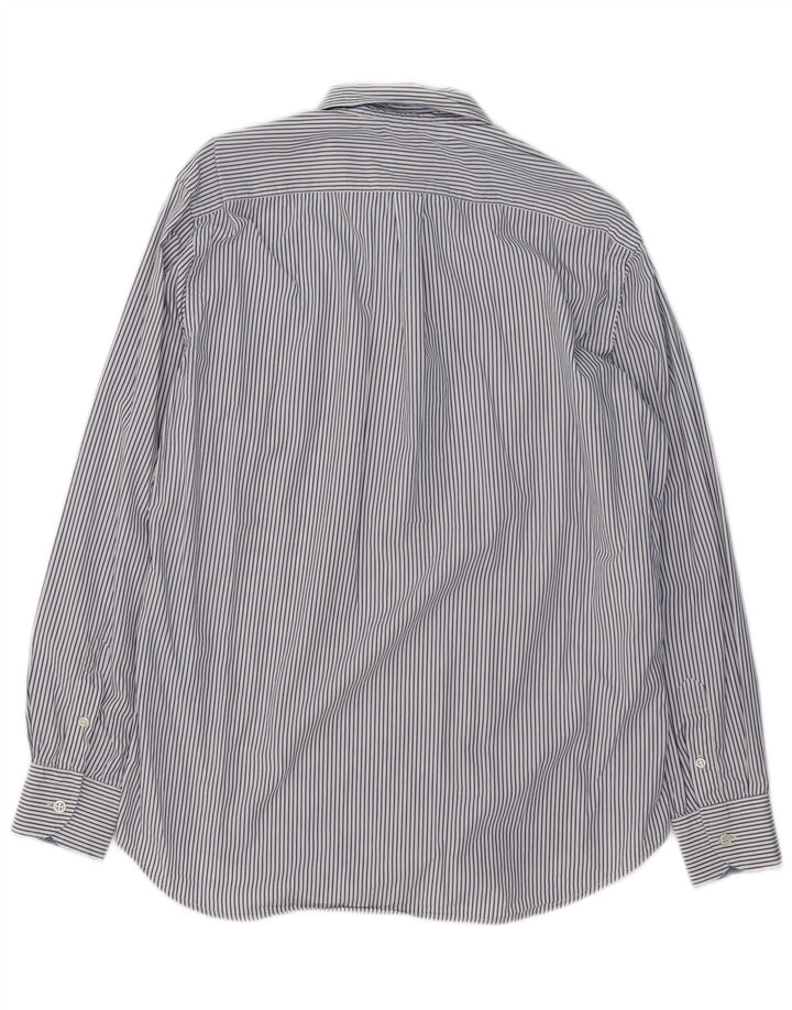 HARMONT & BLAINE Herren-Hemd mit normaler Passform, XL, blaue Nadelstreifen-Baumwolle