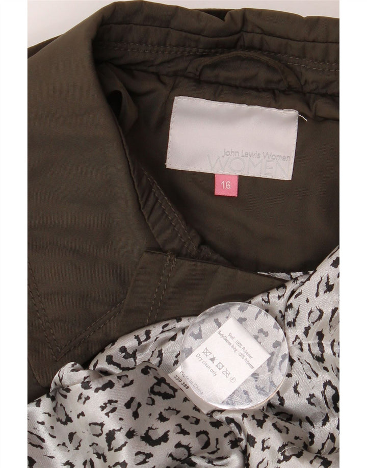 JOHN LEWIS Damen Trenchcoat UK 16 Large Khaki Polyester