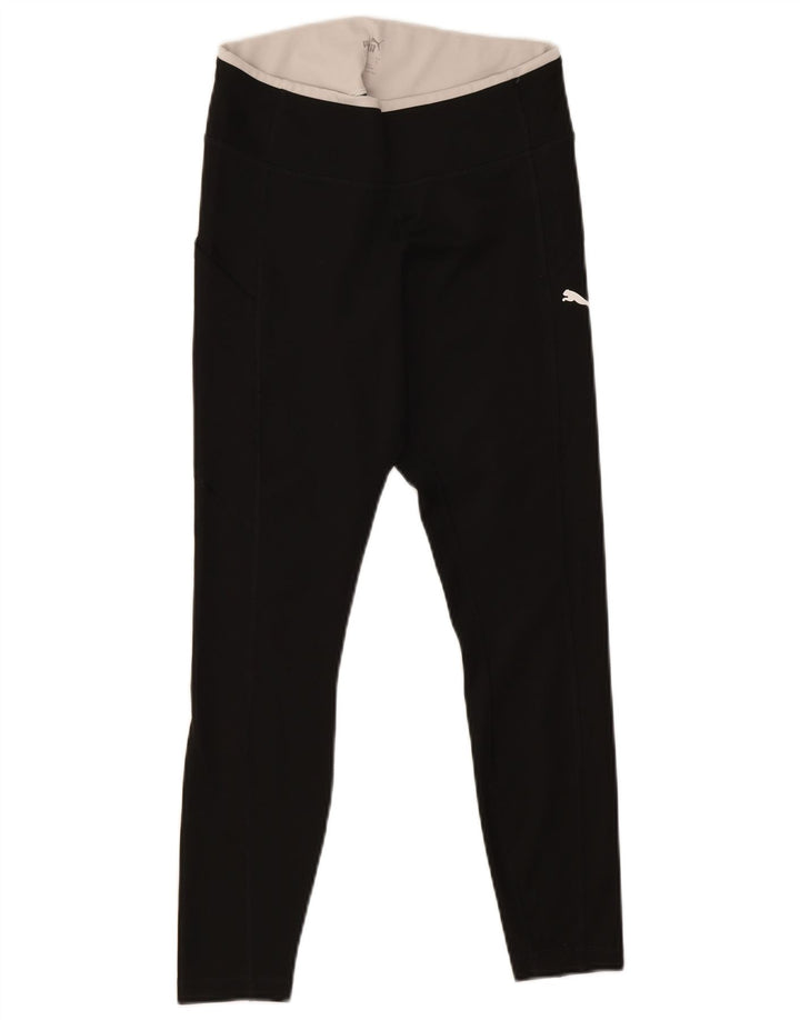 Puma Damen Crop Leggings UK 8 Small Schwarz Polyester