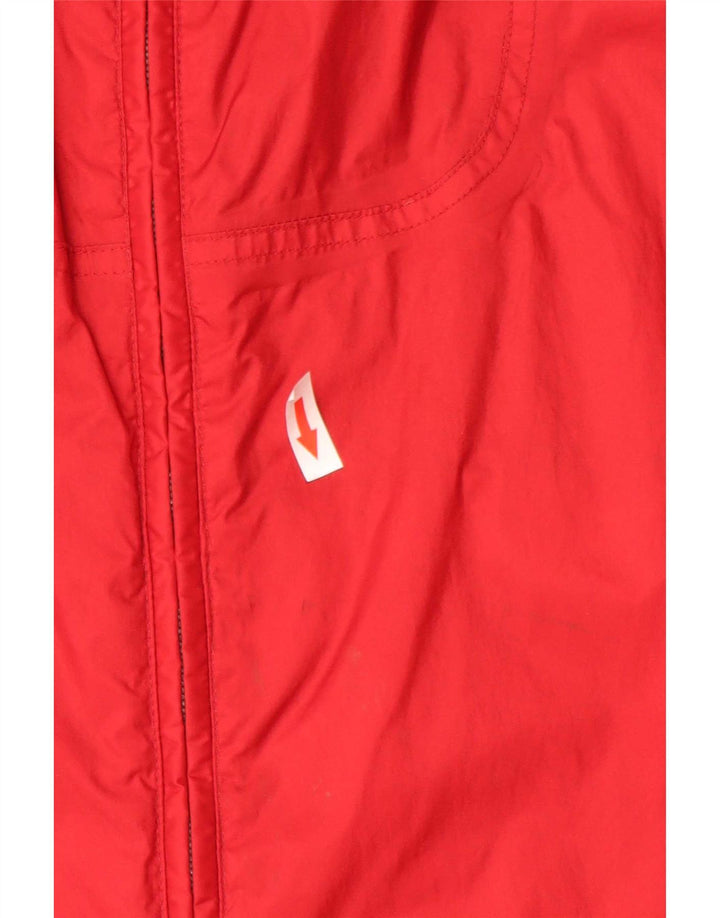 Adidas Herren-Regenjacke mit Kapuze, UK 44/46, großes rotes Polyamid