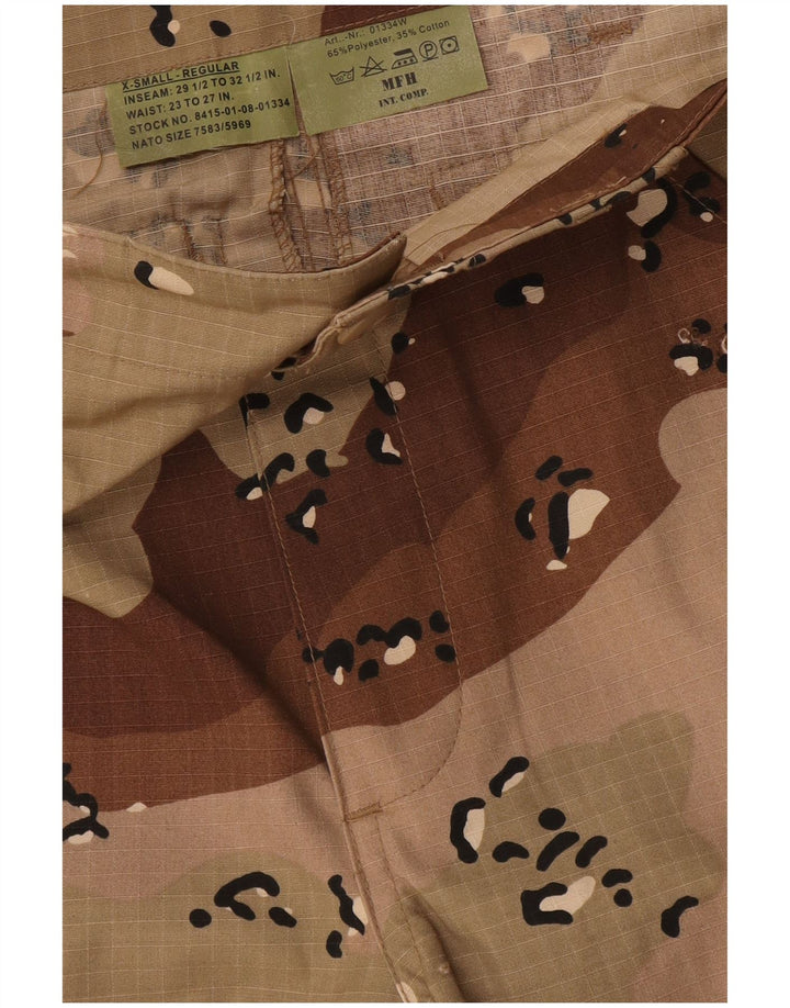 MFH Regular Cargo-Hose für Damen, XS, W26, L28, Beige, Camouflage-Polyester