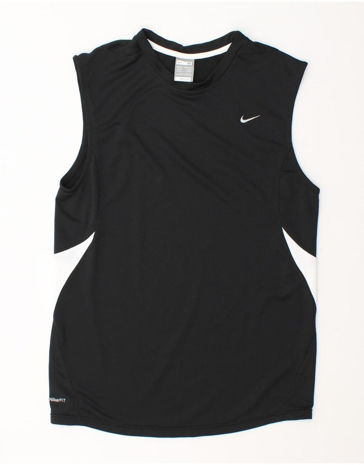 Nike Herren Weste Top UK 39/41 Medium Schwarz Colourblock