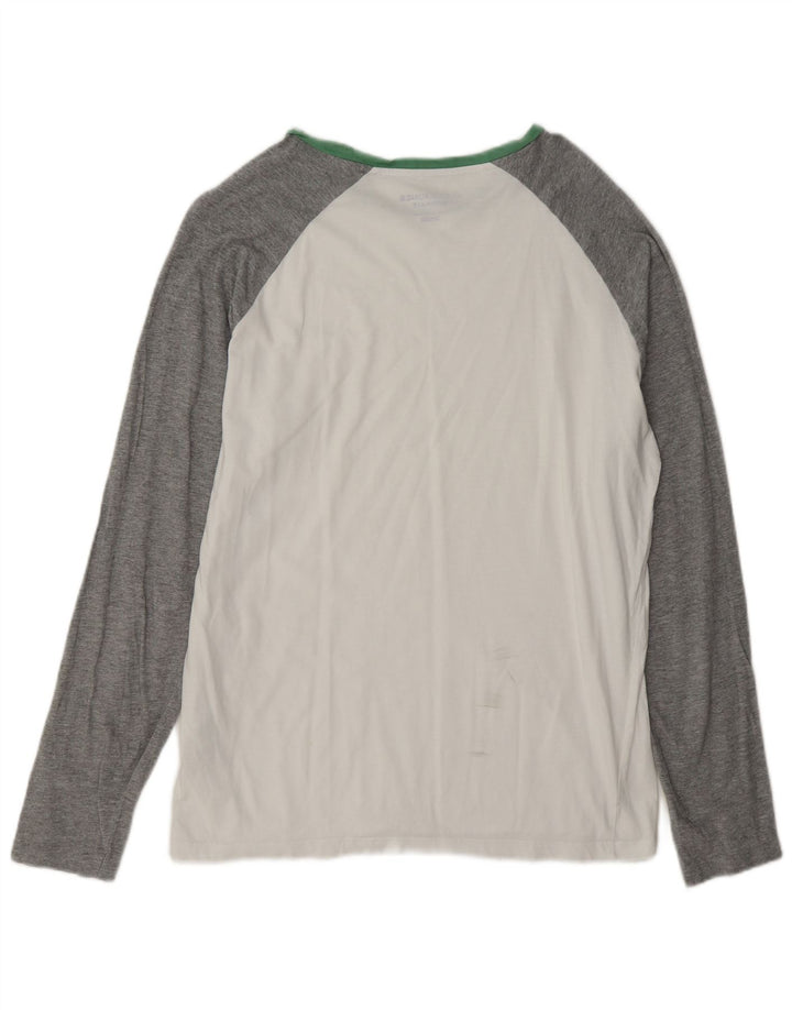 Jack & Jones Herren-Oberteil mit normaler Passform, langärmlig, groß, Weiß, Farbblock