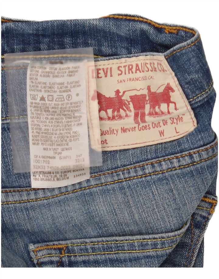 Levi's Herren Straight Jeans W32 L32 Blaue Baumwolle
