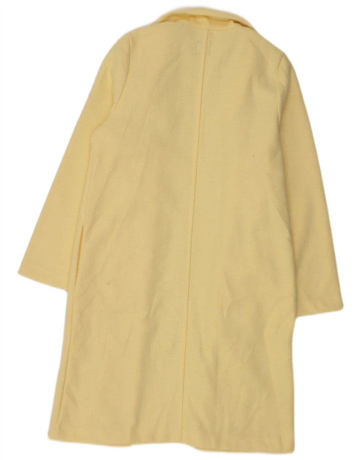 Zara Womens Open Overcoat UK 16 Large Gelb Polyester