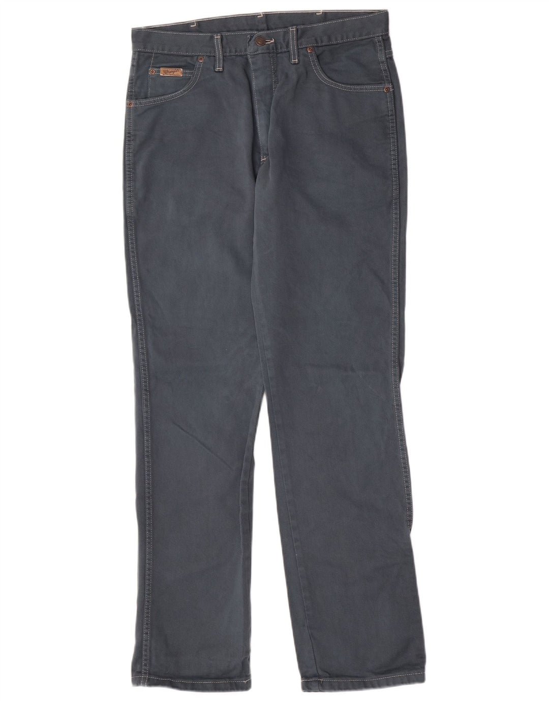 Wrangler Herren Texas Straight Jeans W34 L34 Graue Baumwolle