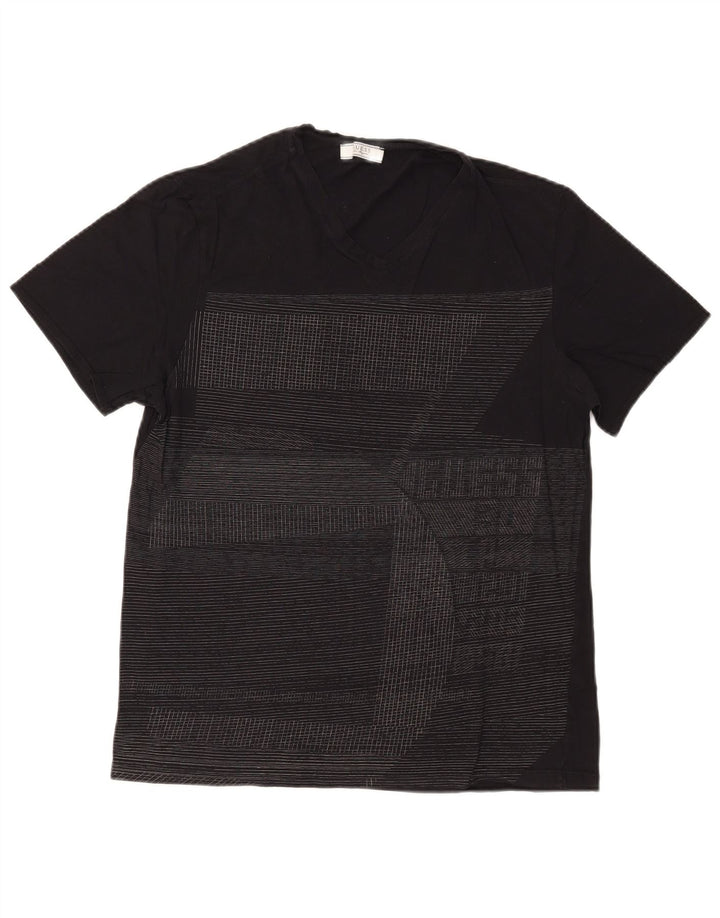 Guess Herren-T-Shirt mit Grafik, Größe L, Schwarz