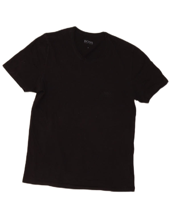 Hugo Boss Herren T-Shirt Top Small Schwarz Baumwolle