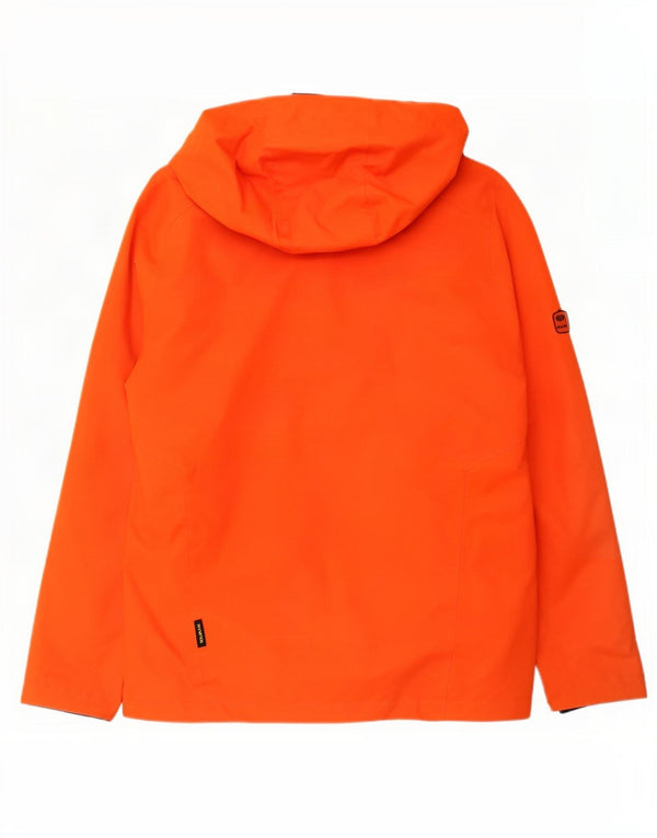 Jack Wolfskin Herren Kapuzen-Regenjacke UK 40/42 Large Orange Sports