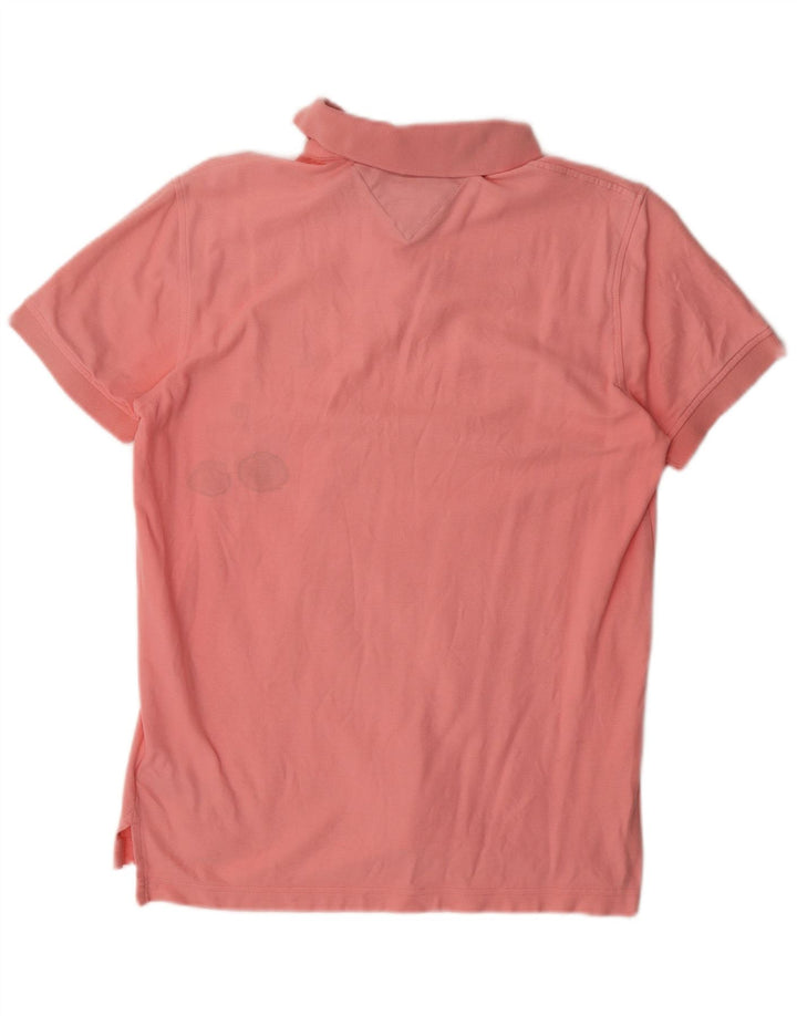TOMMY HILFIGER Mens Regular Fit Polo Shirt Small Pink Cotton
