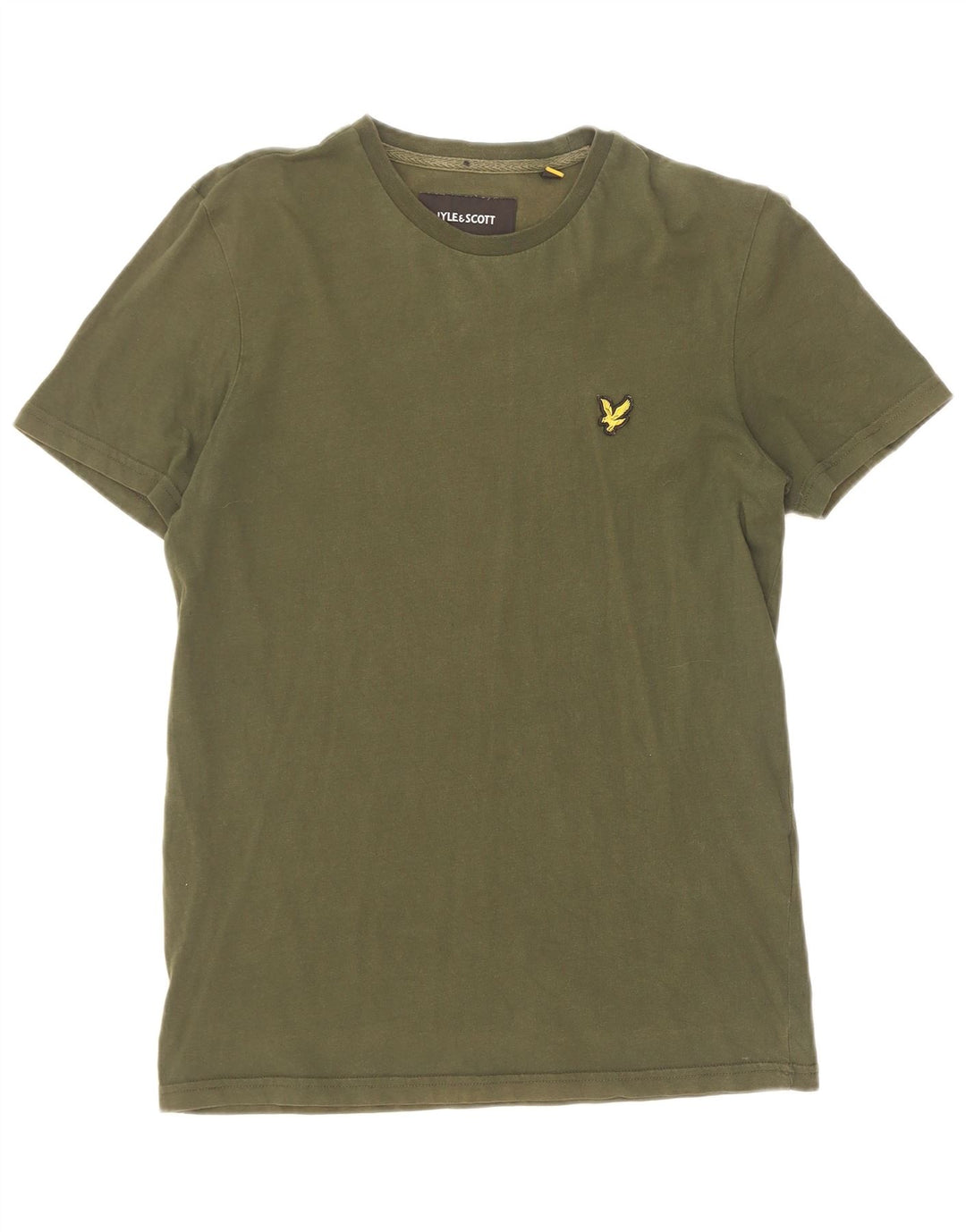 Lyle & Scott Herren T-Shirt Top Small Khaki Baumwolle